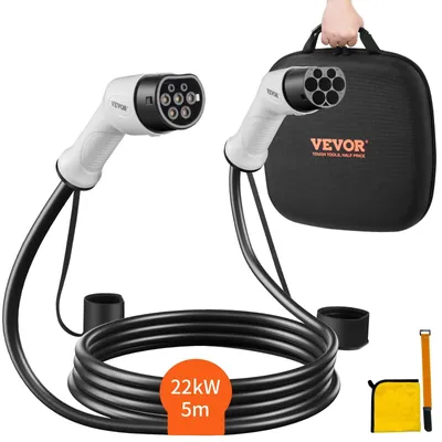 Obrázok produktu pre EV nabíjací kábel Typ 2 na Typ 2, 32 A, 5m s taškou