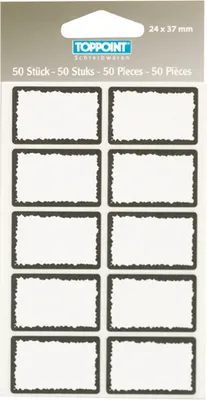Produktbild von 100 (2x 50Stk) Tiefkühl Etiketten 24X37mm Vielzwecketiketten weiß
