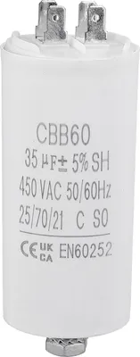 Produktbild von easyPART passend für 10019469 EUROPART Anlauf Kondensator mit Steckfahnen 35,00 µF 450 V ua. für elektrische Hausgeräte