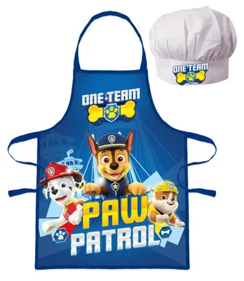 Immagine prodotto di Grembiule per bambini con cappello Paw Patrol One Team