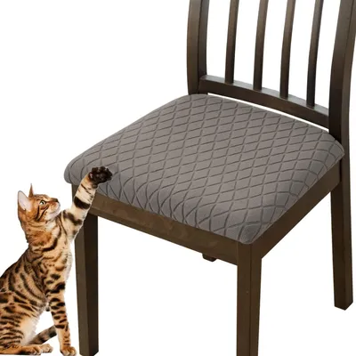 Stretch-Jacquard-Stuhlbezüge, 4er-Set, Taque, für Esszimmerstühle