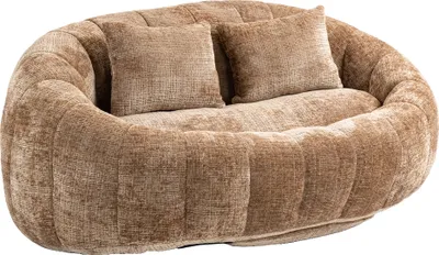 Produktbild von Bean Bag Sofa - Lazy Sitzsack Sofa mit Hochlehne, Cord Bezug & Schaumstoff-Füllung | Bodensofa für Erwachsene & Kinder (Coffee)