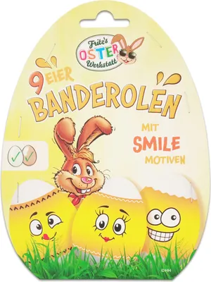 Produktbild von itenga Oster Eier 9 Banderole Smilies 3 Motive