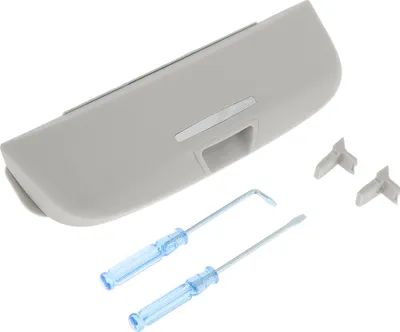 Produktbild von Auto-Sonnenbrillenetui für Audi A3 2013-2024 Brillenhalter Aufbewahrungsbox Kunststoff Grau 1 Set