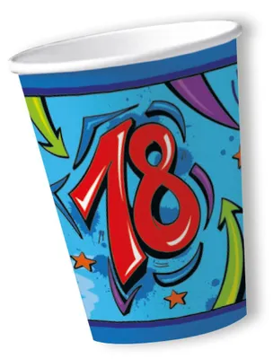 Produktbild von 18 Runder Geburtstag Becher