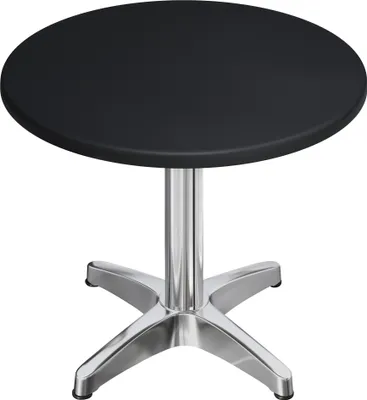 Produktbild von WBC | Bistro Außen Tisch | Ø:H 70 x 80,5 cm | Schwarz / Aluminium | Rund | Bistrotisch Gastro Tisch