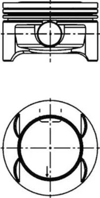 Produktbild von KOLBENSCHMIDT 40385600 Kolben für OPEL Corsa D Schrägheck (S07) Corsa C Schrägheck (X01) Astra H Schrägheck (A04) AGILA (A) (H00) für SUZUKI
