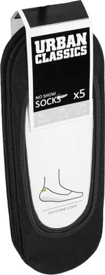 Image de Urban Classics TB1644 | Invisible Socks 5-Pack - Farbe: Black - Größe: 35-38