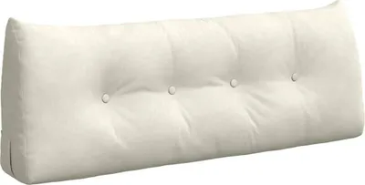 Image de vidaXL Coussin dorsal Crème 120 x 24 x 50 cm Velours