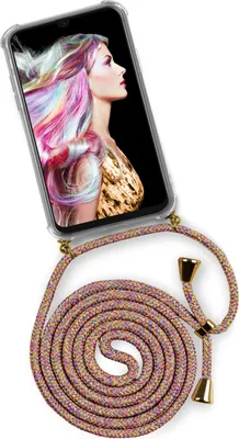 Produktbild von TWIST-Case + TWIST-Cord für Samsung Galaxy A70, Farbe:Sunny Rainbow (Gold)