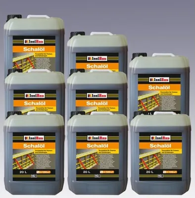 Produktbild von Isolbau Schalöl Professional - 8x 20 Liter Trennmittel für Formen & Schalungen - Beton-Trennmittel, begrenzt die Haftung von Beton, Mörtel & Kleber