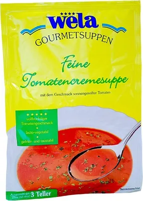 Produktbild von WELA - Feine Tomatencremesuppe m. gefriergetr. Kräutern