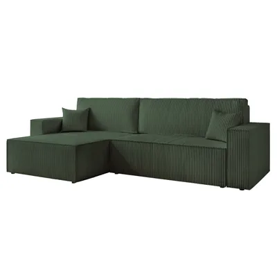 Produktbild von IDOHOME-Universelles Polsterecksofa PARIS XL mit Schlaffunktion und Bettkasten Ecksofa in L-Form Wohnzimmer Sofa Couch Poso 14 Grün