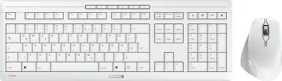 Produktbild von CHERRY STREAM DESKTOP COMFORT - Tastatur-und-Maus-Set - 100% - full size - kabellos - 2.4 GHz - QWERTZ - Deutsch - Tastenschalter: CHERRY SX - White Gray