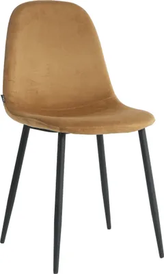 Produktbild von Lina® Napoli Esszimmerstuhl, komfortabler Sitz für Wohnzimmer und Esszimmer, Samtbezug - 1er Set - Camel
