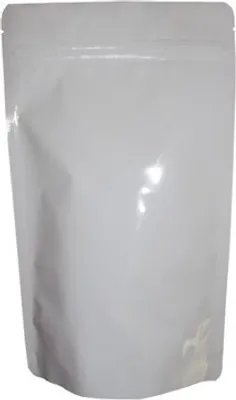 Produktbild von 1000x Standbodenbeutel PET weiß glänzend 110x185x65mm 250ml