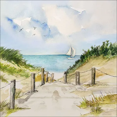 Produktbild von 20 Servietten Dune Path - Weg zum Meer 33x33cm