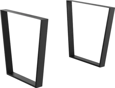 Immagine prodotto di In And OutdoorMatch trapezio gamba tavolo Jessyca-55x72 cm set di 2 nero opaco