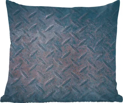 Produktbild von MuchoWow® Zierkissen Sofakissen Wohnzimmer Dekokissen 40x40 cm Eisen - Platten - Rost - Foto Kissen - Schlafzimmer Dekoration