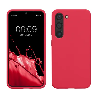 Produktbild von kwmobile Hülle kompatibel mit Samsung Galaxy S23 Hülle - dünnes Silikon Handy S23 Case - stoßfeste S23 Handyhülle weiche Oberfläche - Kabelloses Laden