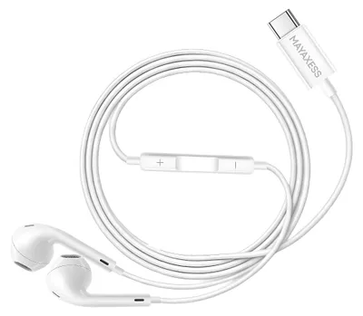 Produktbild von Mayaxess, USB-C Kabelkopfhörer mit Mikrofon für Honor Magic 8, Weiß