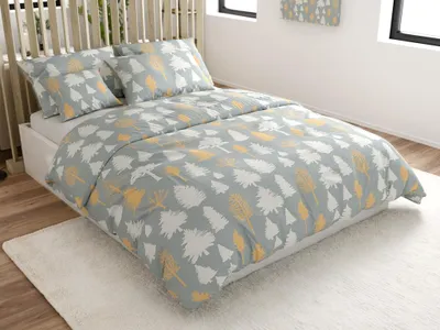Produktbild von Baumwollbettwäsche HOLLY REST, grau. Größen: 70 x 90 cm | 140 x 200 cm