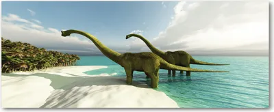 Immagine prodotto di Tulup® Pannello decorativo in vetro - 125x50 - Arte da parete - Pannello decorativo realizzato con vetro temperato di sicurezza - Ideale per la cucina e il soggiorno - Motivo: animali, dinosauri, spiaggia - Colore: blu