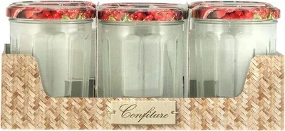 Immagine prodotto di Barattolo di vetro con coperchio - 385 ml - Set da 6 - Conservazione