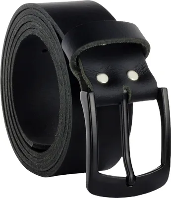 Produktbild von Gürtel Ledergürtel Schwarz 4cm breit Vollleder Jeansgürtel Damen Herren Rindleder Handgemacht echtes Leder GERMANY - 100cm Gesamtlänge 110cm
