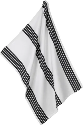 Produktbild von KELA Handtuch Gianna 100 % Baumwolle weiß-schwarz gestreift KL-12785