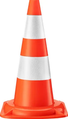 Produktbild von Wiltec Verkehrskegel 50 cm hoch, Leitkegel zum Absichern, Pylon reflektierend, Warnkegel aus robustem PVC für Baustellen