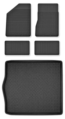 Produktbild von Gummimatten + Kofferraumwanne für Renault Grand Espace IV 2002-2014 (5-Sitzer) – Schwarz, Semi-Universal, angepasst – Wielganizator Semi-Universal