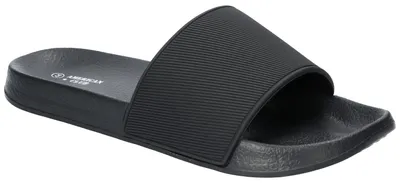 Produktbild von American Club NH211, Herren Pantoletten leicht Badeschuhe Schaumstoff rutschhemmend bequem, Schwarz 42