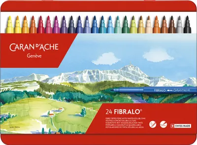 Produktbild von CARAN D'ACHE Fasermaler FIBRALO 24er Metalletui