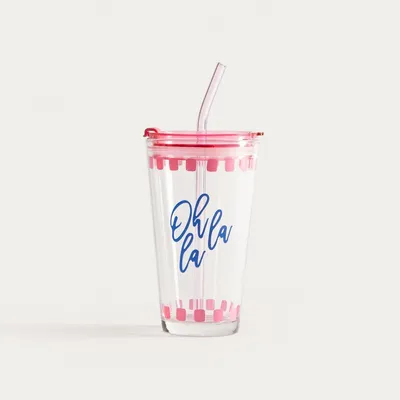 Zdjęcie produktu dla HOMLA Szklanka EMBO SUMMER różowa 0,4 l