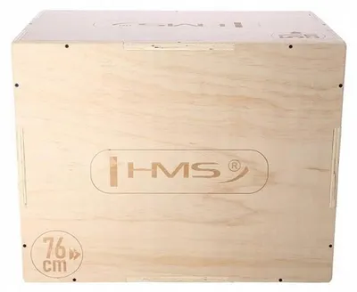 Produktbild von HMS Fitness DSC01, Einzelne plyometrische Box, Holz, Holz, 51 cm, 76 cm, 51 cm