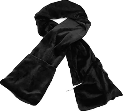 Produktbild von Uni Winter elektrisch beheizter Schal USB-Schal Schal Halstuch Plüschkragen-Schwarz