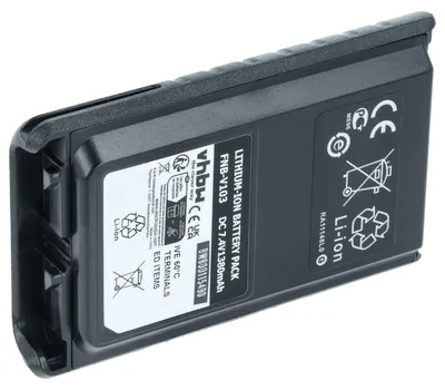 Produktbild von vhbw Akku Ersatz für Yaesu Vertex FNB-V132Li für Funkgerät, Walkie Talkie (1380 mAh, 7,4 V, Li-Ion)
