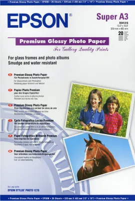 Produktbild von Epson Premium Glossy Photo Paper A 3+, 20 Blatt, 255 g   S 041316
