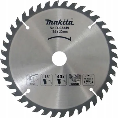 Obrázek produktu pro Makita D-03349 Standardní pilový kotouč TCT 165 x 20 mm 40T na dřevo