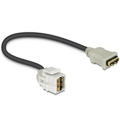 Produktbild von DeLOCK HDMI - HDMI, 0.22m, 0,22 m, HDMI Typ A (Standard), HDMI Typ A (Standard), Schwarz
