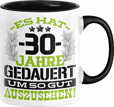 Produktbild von 30. Geburtstag Lustig Geschenk Männer Frauen Geschenkidee zum 30er Mann Frau Es Hat 30 Jahre Gedauert Um So Gut Auszusehen (Schwarz)