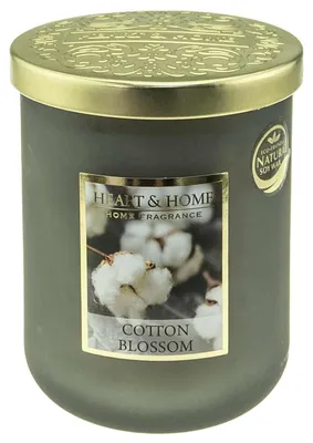 Duftkerze im Glas, Sojawachs, 320 g, 75 h, Baumwollblüte