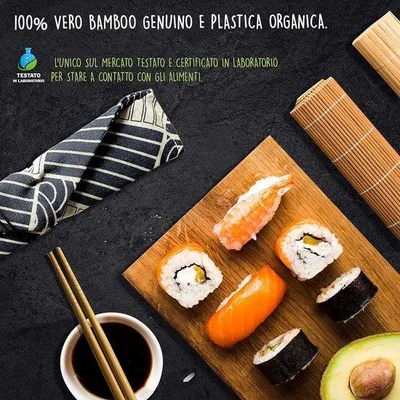 Immagine prodotto di Set per sushi Famanu: bacchette, stuoie per sushi e accessori