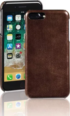 Produktbild von Echtleder Cover Braun für Apple iPhone 7 Plus/8 Plus
