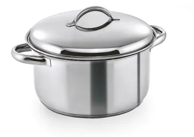 Obrázek produktu pro Hrnec na maso s poklicí Nádobí 19, Ø 24 cm, 6 litrů, nerezová ocel