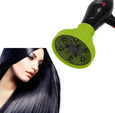 Produktbild von Universal Haartrockner Diffusor, faltenloser silikon Haartrockner Diffusor, universal Haartrocknerkoffer Geeignet für Haartrockner, Salon Haarstyling Werkzeuge Haarstil (grün)