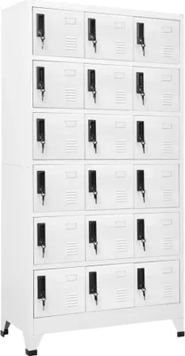 Image de Armoire à casiers Blanc 90x40x180 cm Acier