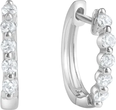 Produktbild von V Ohrringe 925/- Sterling Silber 1,7cm weiß Zirkonia weiß 471210053