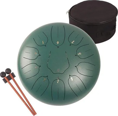 Produktbild von Dunkelgrüner 12-Zoll-Stahl-Tong-Drum mit 11 Tönen